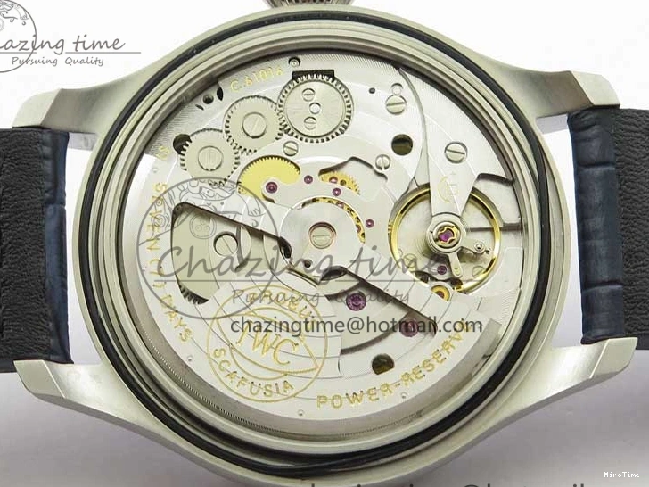 MIROTIME 0116 Supportive Big Pilot IW501008 “Boutique London” SS ZF Best Edition Blue Dial on Blue Leather Strap A 7106